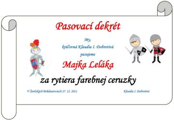 pasovací dekrét pasovací dekrét